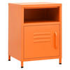 NACHTTISCH ORANGE 35X35X51 CM STAHL - Orange, Metall (35/51/35cm) - vidaXL