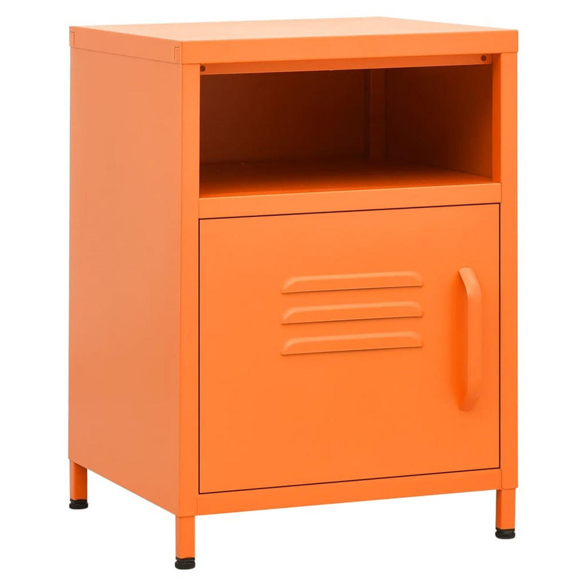 NACHTTISCH ORANGE 35X35X51 CM STAHL - Orange, Metall (35/51/35cm) - vidaXL