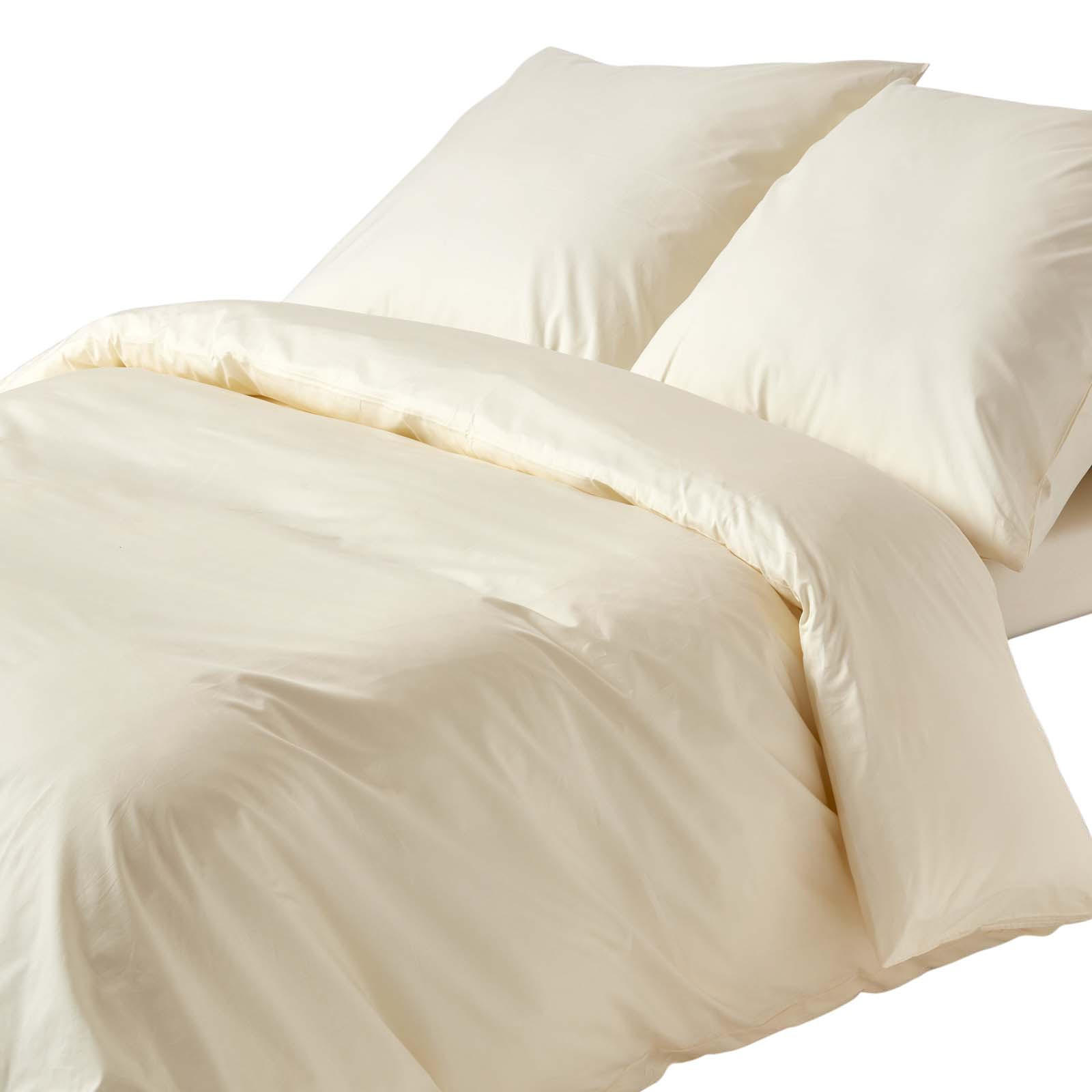 BETTWÄSCHE Perkal Fadendichte 200 - Creme, Textil (240/220cm) - Homescapes