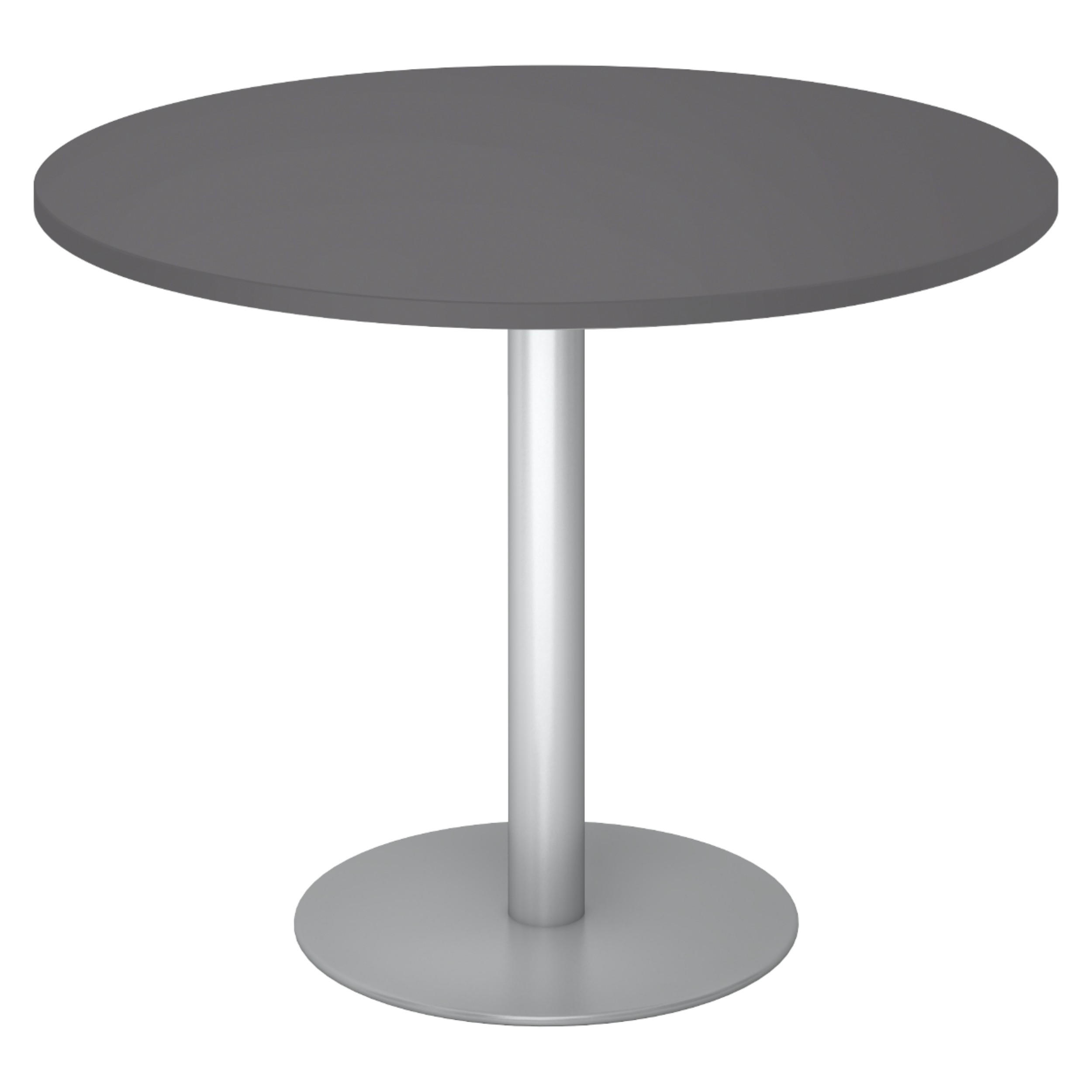 PAUSENTISCH groß STF 100/100/74,5 cm in Graphitfarben/Silberfarben - Silberfarben/Graphitfarben, Holzwerkstoff (100/100/74.5cm) - bümö