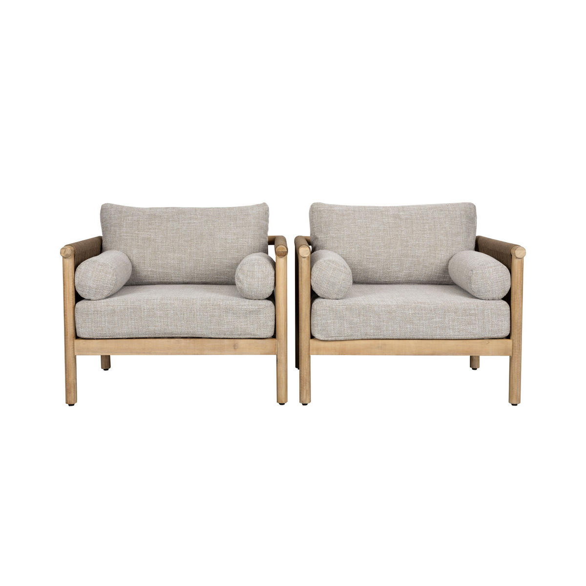 GARTENSESSEL Oasis - 2 er Set - Beige, Metall (95/68/84cm) - Dutchbone