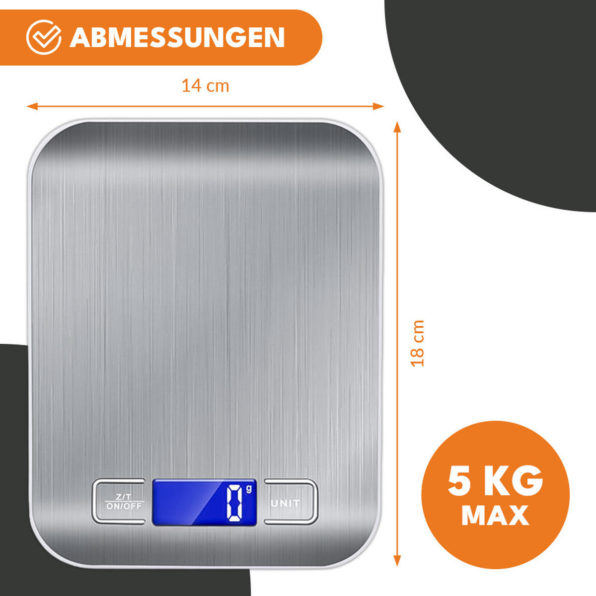 KÜCHENWAAGE - Silberfarben, Metall - KRUMAD