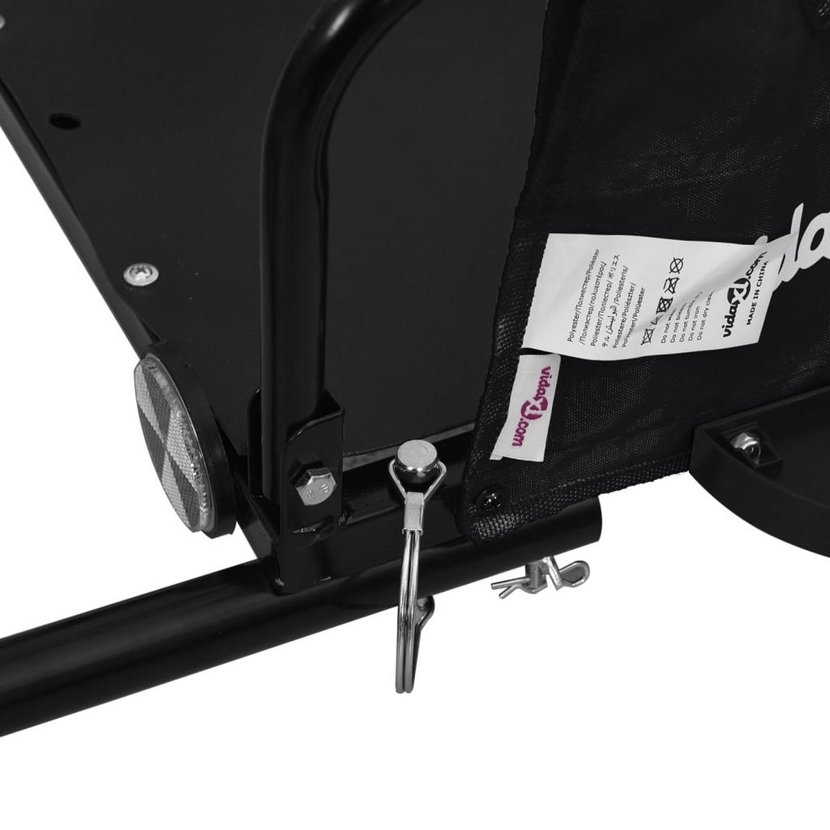FAHRRADANHÄNGER Schwarz Oxford-Gewebe Und Eisen - Schwarz, Metall (53/33/122cm) - vidaXL