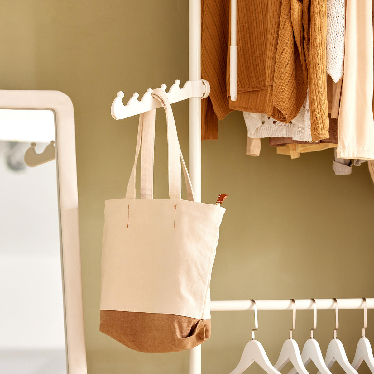 TELESKOP GARDEROBEN SYSTEM Weiß - Weiß, Kunststoff (113/285/1cm) - SoBuy
