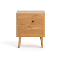 NACHTTISCH Selene zwei Schubladen aus massivem Eichenholz - Eichefarben/Braun, Holz (50/62/40cm) - Danzz
