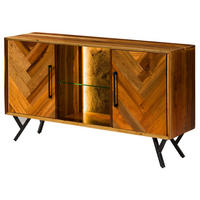 SIDEBOARD Altholz 150x40x81 natur lackiert AVIGNON #110 - Braun, Holz (150/81/40cm) - Massivmoebel24