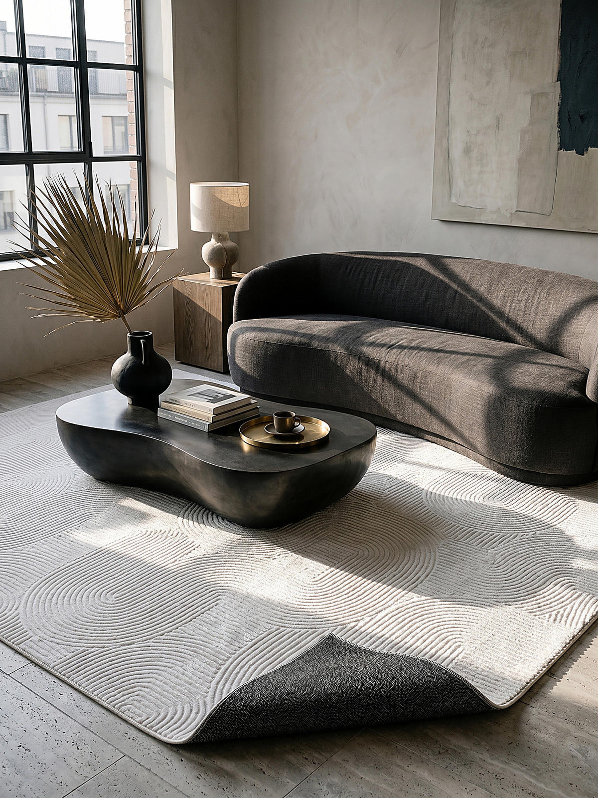 KURZFLORTEPPICH Antirutsch Geometrisch DALAR Polypropylen Weiß 200 x 280 cm - Weiß, Textil (200/280cm) - KADIMA DESIGN