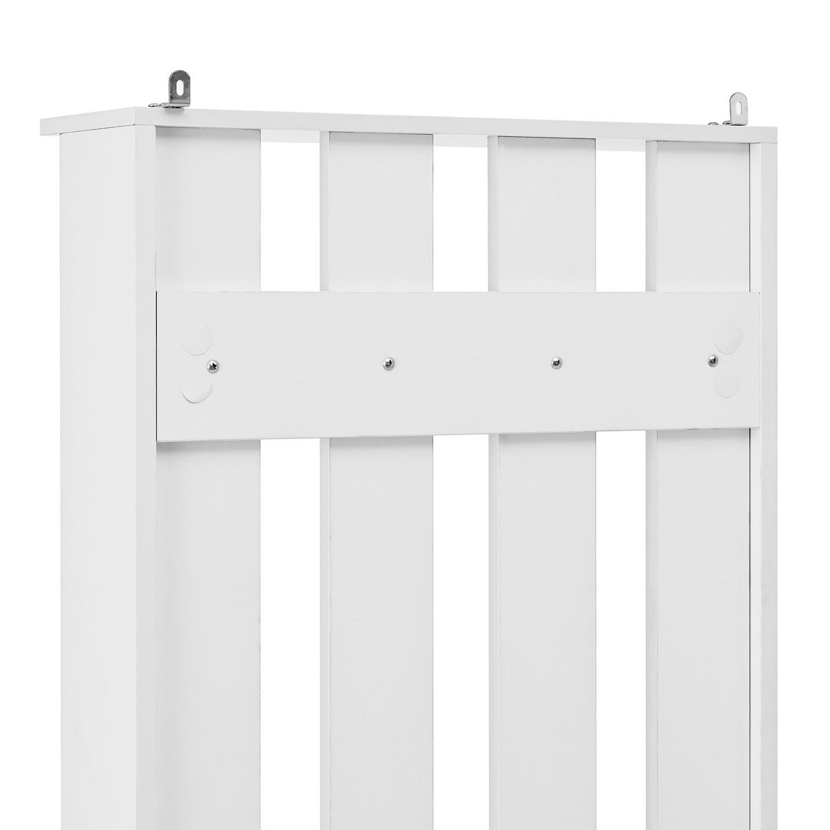 SCHUHSCHRANK aus Spanplatte 50x36x190cm in Weiß mit Kippsicherung - Weiß, Holzwerkstoff (50/190/36cm) - Modfu