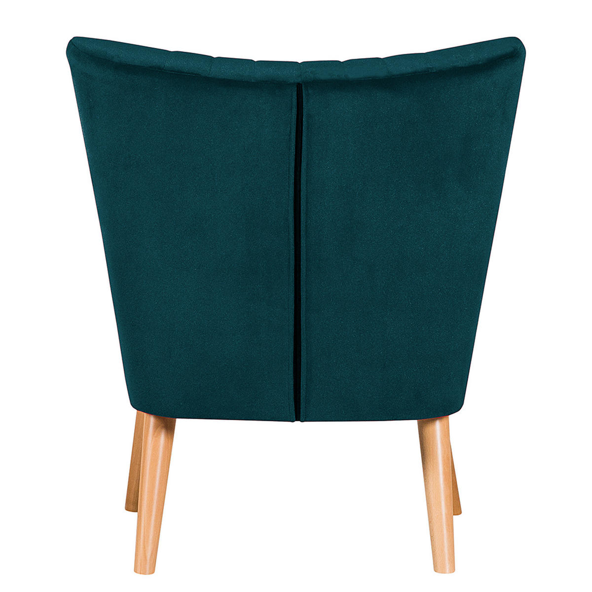 SESSEL - Samtstoff - Petrol - Petrol, Holz/Textil (68/80/71cm) - home24