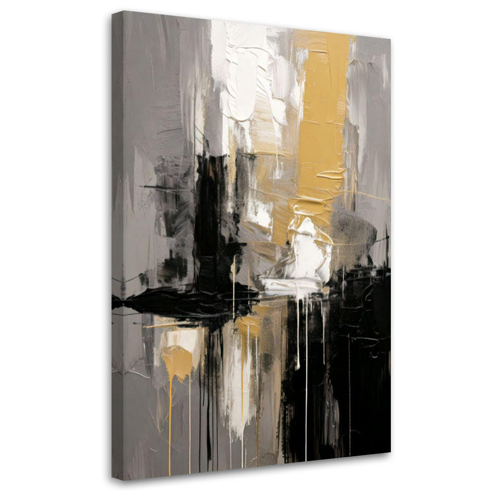 LEINWANDBILD Abstraktion 70x100cm - Grau, Textil (70/100cm) - Feeby