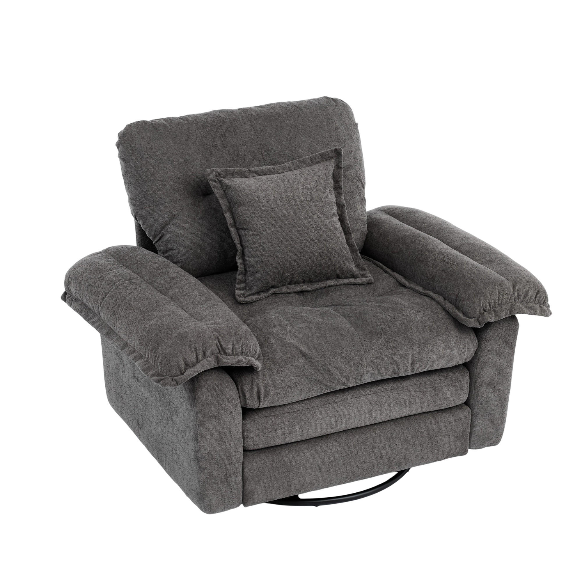 SESSEL DE-35187 360° drehbar Grau - Grau, Metall (84/96/116cm) - ComfortXL