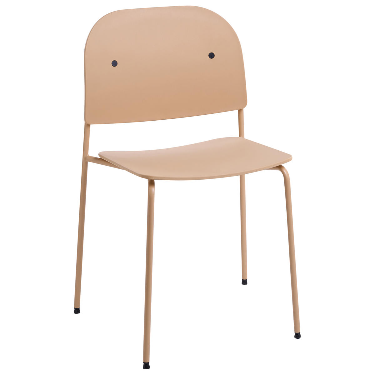 ESSZIMMERSTUHL 2er-Set Metall Beige Windust - Beige, Metall (51/81/50cm) - Beliani