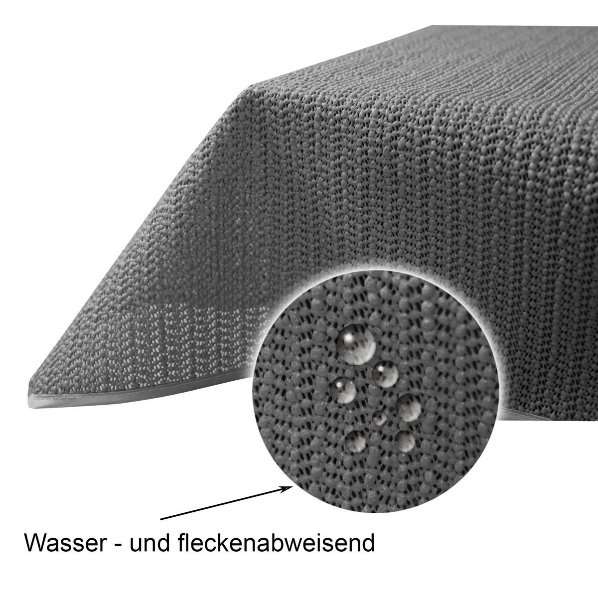 TISCHDECKE Outdoor rechteckig 130/220 cm Grau - Grau, Kunststoff (130/220cm) - TiborTex