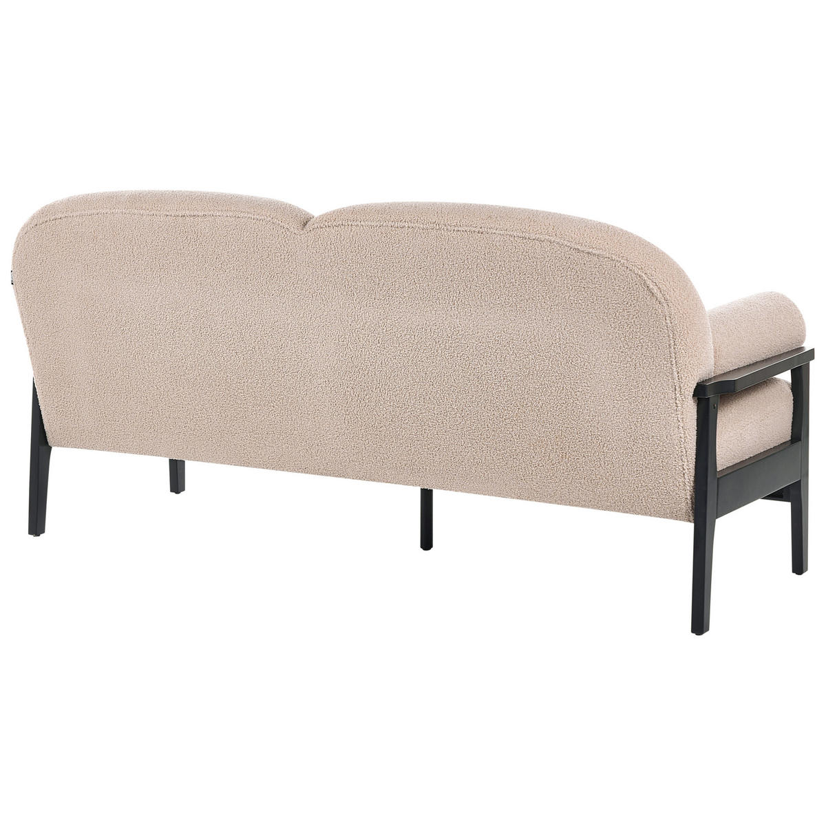 3-SITZER-SOFA Bouclé Beige Pilarne - Beige/Schwarz, Textil (191/88/84cm) - Beliani