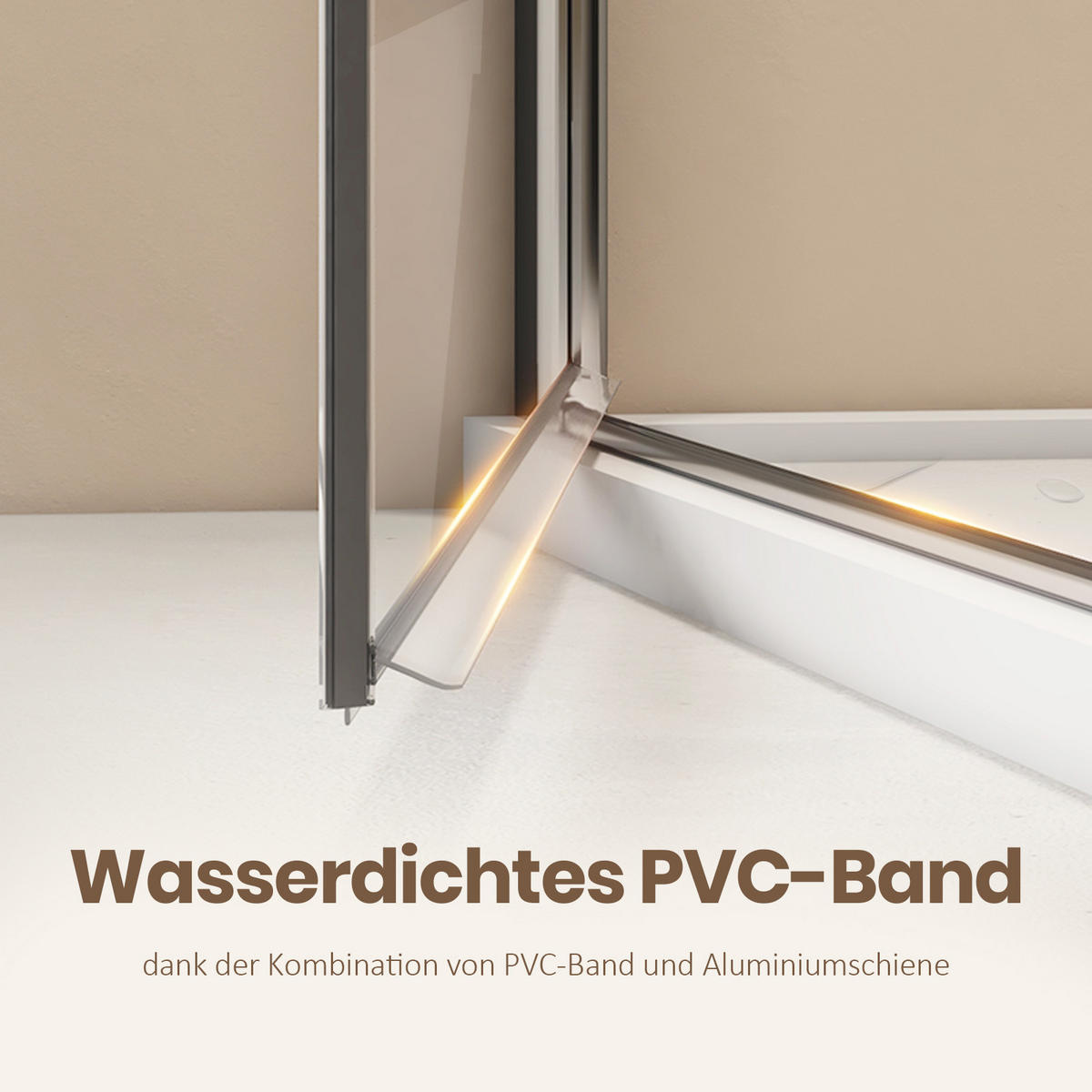 DUSCHKABINE für Nische Drehfalttür Profil Chrom Klarglas 75/185 cm - Chromfarben, Glas (75/185cm) - EMKE