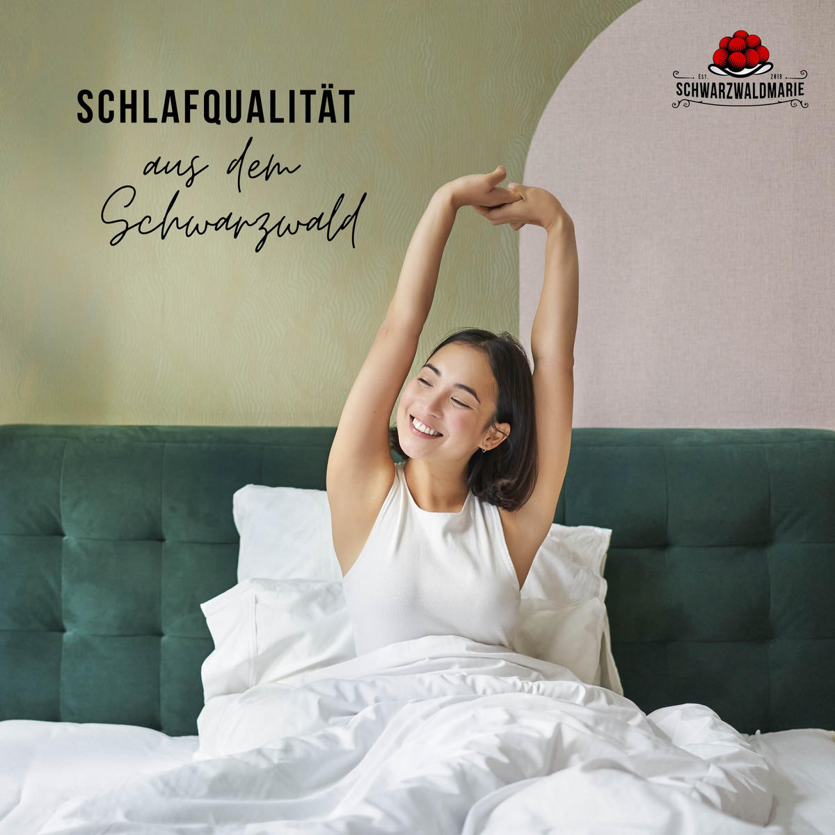 MATRATZE Sofie - Kaltschaum Wendematratze, mit 8cm Schaumauflagen, Qualität aus Deutschland - Weiß, Holz (140/200cm) - Schwarzwaldmarie