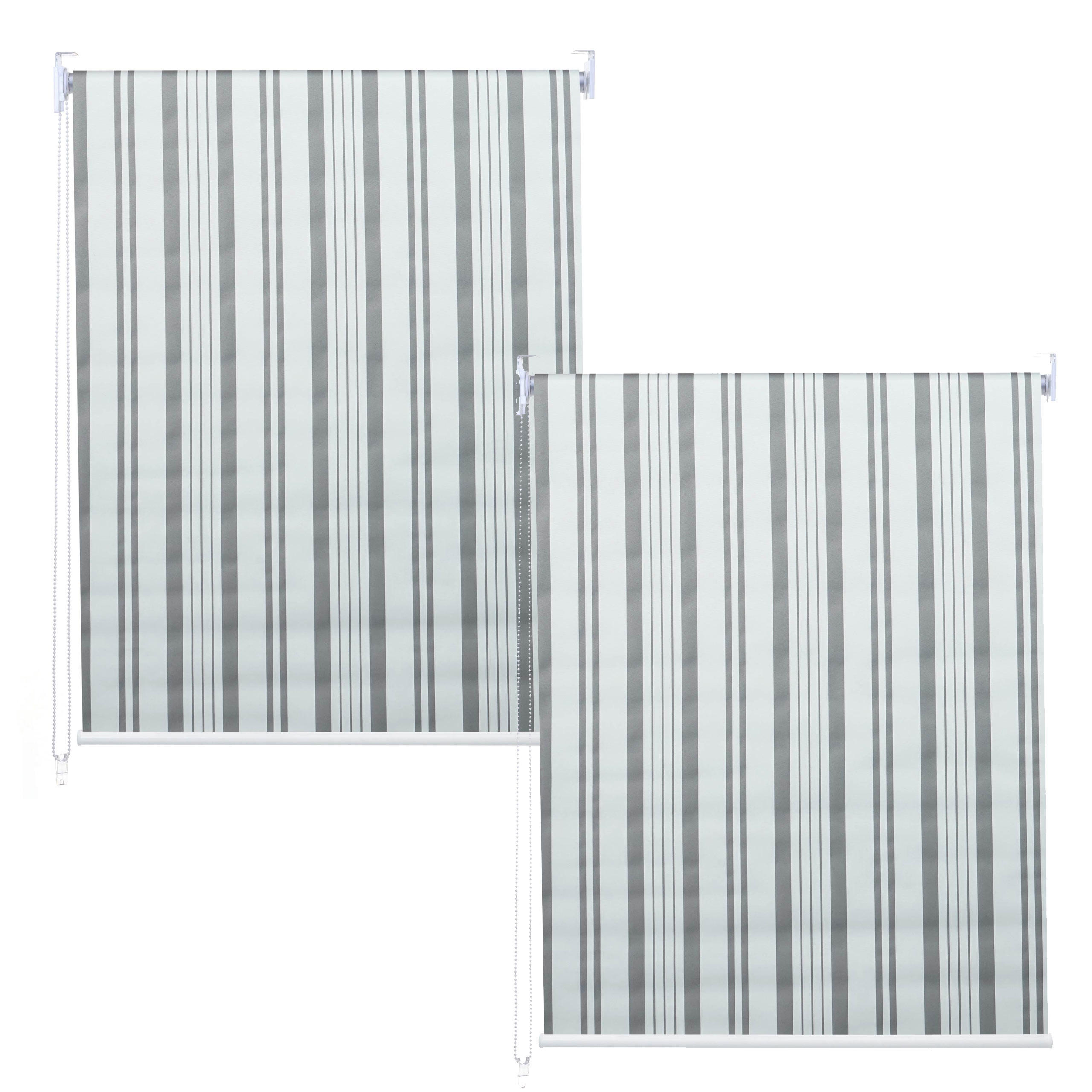 ROLLO Grau, Weiß - Weiß/Grau, Textil (100/160/1cm) - Jamb