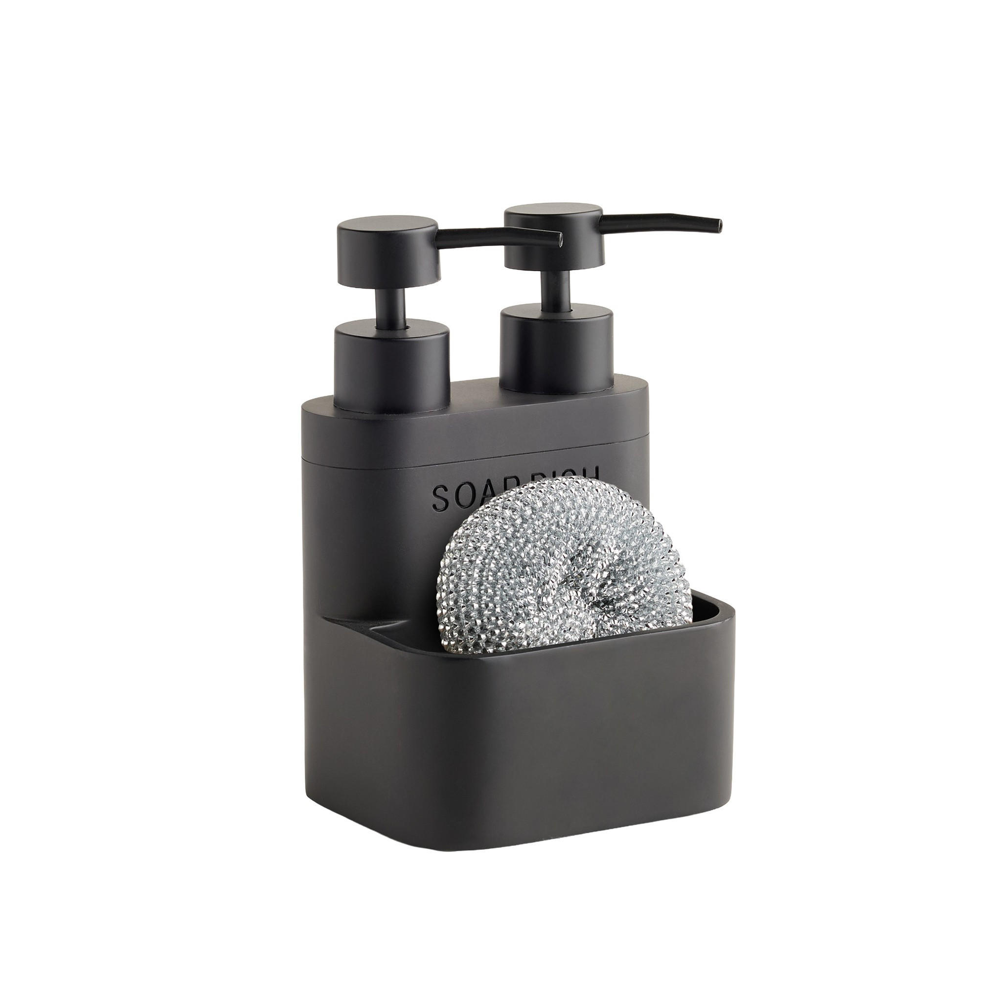 SEIFENSPENDER Duadi 17x9x12 cm - Schwarz, Kunststoff (9/17/12cm) - home&you