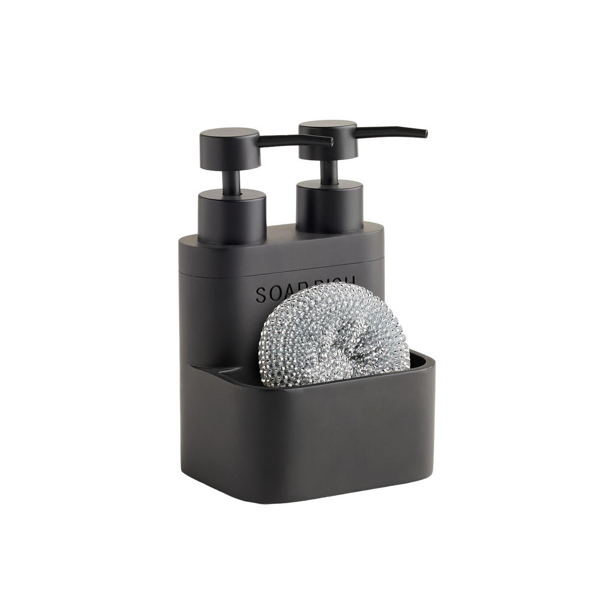 SEIFENSPENDER Duadi 17x9x12 cm - Schwarz, Kunststoff (9/17/12cm) - home&you