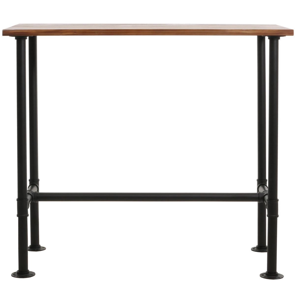 BARTISCH eckig Schwarz, Braun - Schwarz/Braun, Holz (120/108/61cm) - MCW