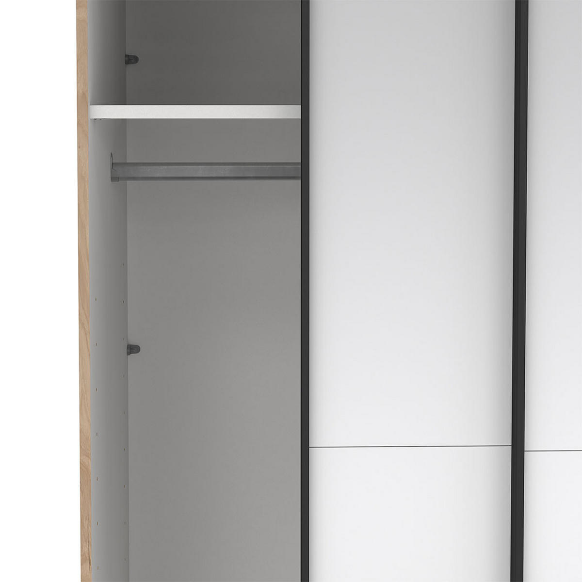 SCHIEBETÜRENSCHRANK, Como, Eiche, Holzwerkstoff, 119 x 67 x 221 cm - Eichefarben, Holzwerkstoff (119/221/67cm) - ebuy24