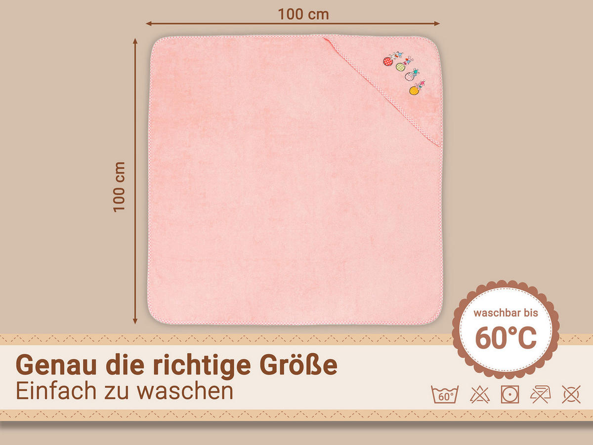 HANDTÜCHER, 100x100 cm, 100% Baumwolle, Rot - Rosa, Textil (100/100cm) - Zollner