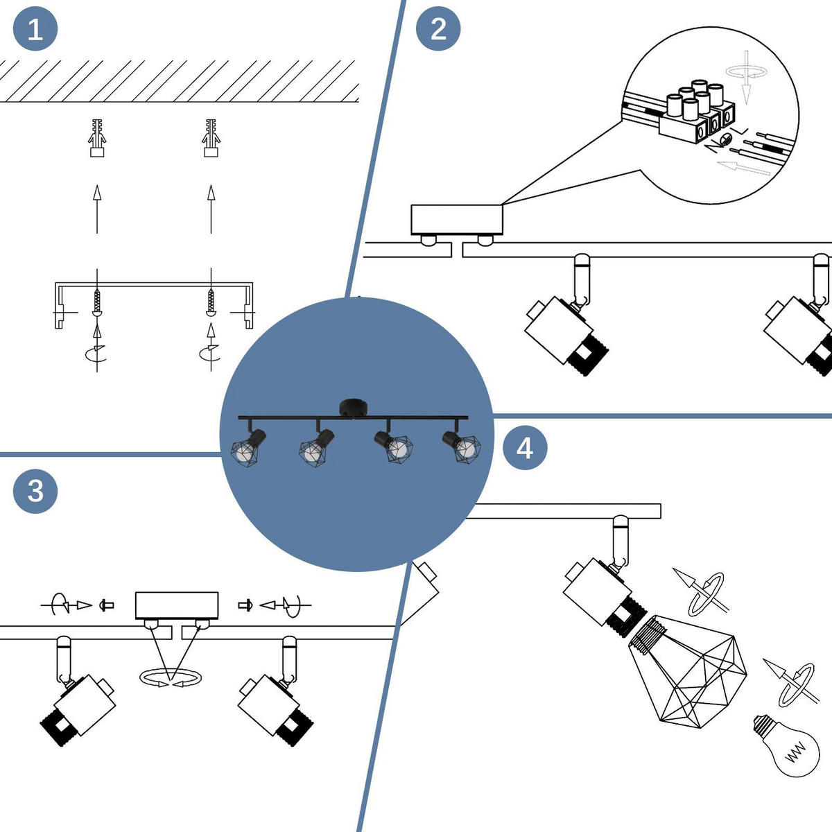 STRAHLER Flagler 71/20/9.5 cm - Schwarz, Metall (71/20/9.5cm) - Nettlife