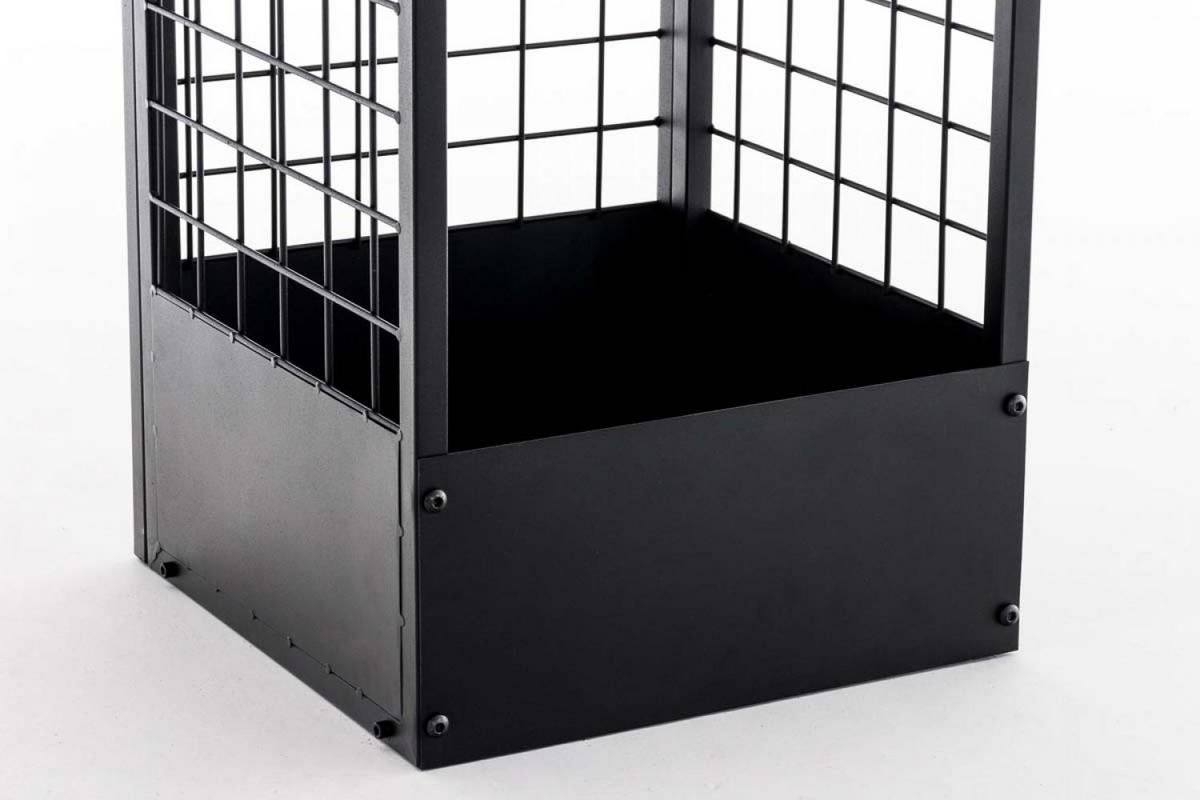 KAMINHOLZREGAL 40/40/120 cm Metall schwarz - Schwarz, Metall (40/120/40cm) - CLP