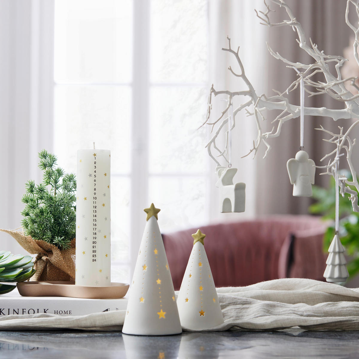 DEKOTABLETT Leila Beige - Beige, Keramik (3cm) - Modern Living