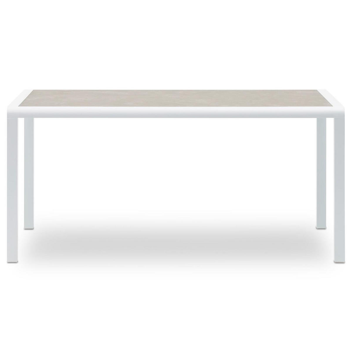 GARTENTISCH TRAPANI grau, weiß - Grau, Glas/Metall (90/160/75cm) - IDIMEX