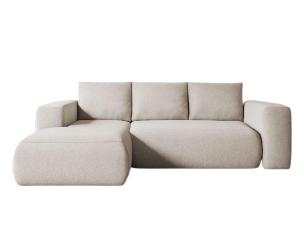 ECKSOFA LAMBI, Hell Beige - Castel 03 - Naturfarben, Textil (114/266cm) - Moderno Meble