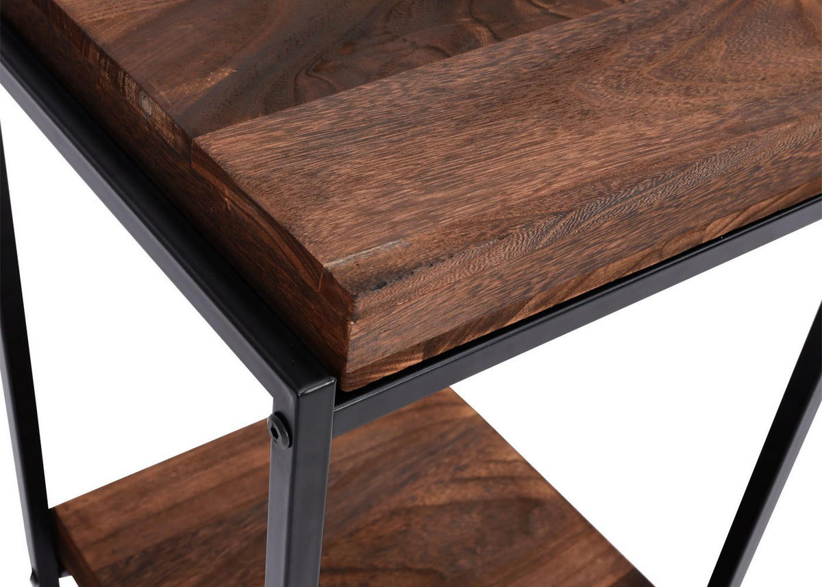 BLUMENTISCH quadratisch Dunkelbraun - Dunkelbraun, Holzwerkstoff (32/30/82cm) - MCW