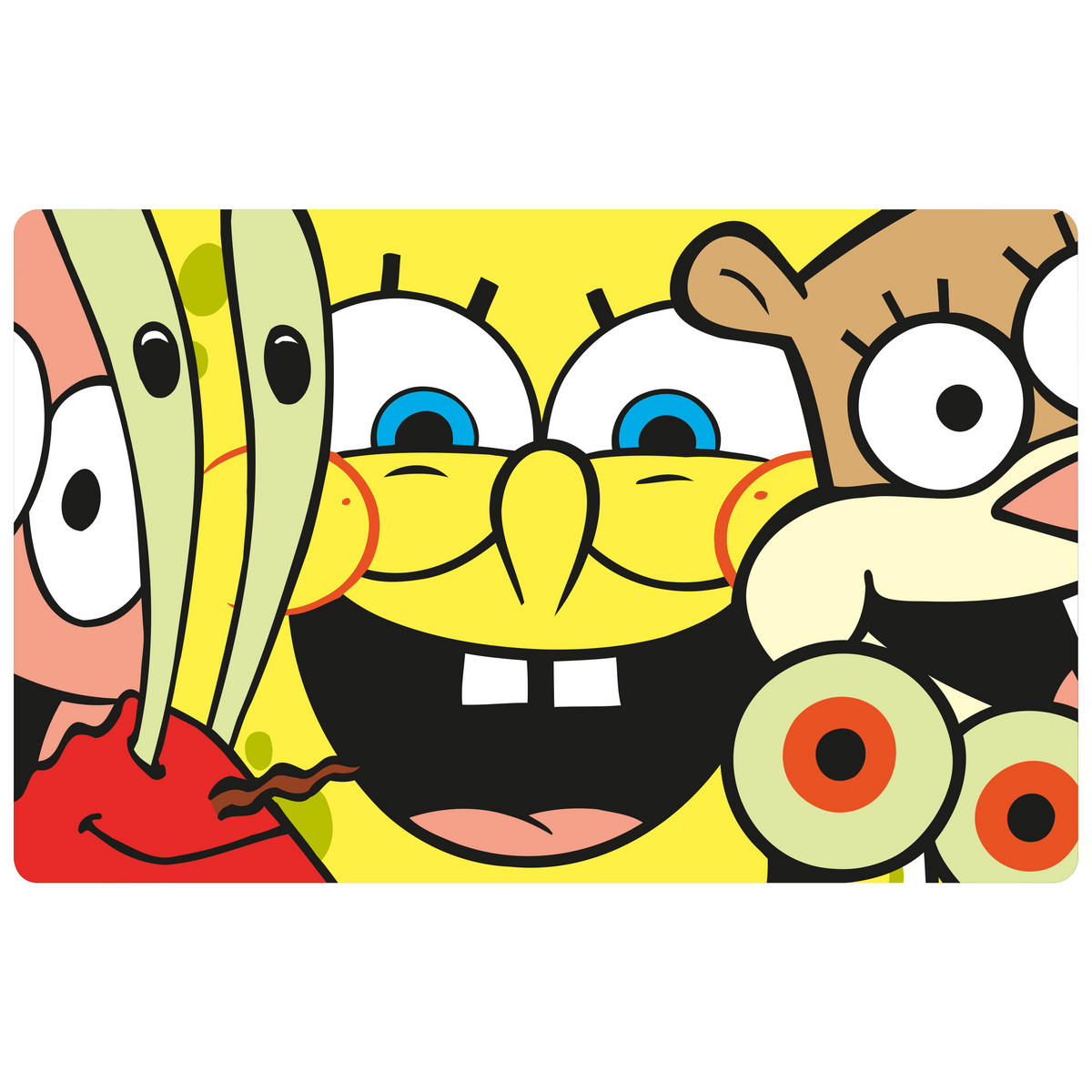 BROTDOSE Spongebob Schwammkopf Allover Türkis 17,5 x 12,8 x 6,9 cm - Türkis, Kunststoff (17.5/6.9/12.8cm)