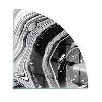 GLASPLATTE für Kamin 100x100 cm Schwarz Weiß - Multicolor, Glas (100/100/0.4cm) - ArtPrintCave