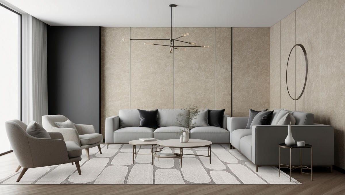 TEPPICH Zweiseitiger Beige Modern Abstrakt, Geometrisch - Kurzflor Rechteckig Weich - Weiß Ecru Creme - 120 x 170 cm - Ecru, Textil (120/170cm) - Mazovia