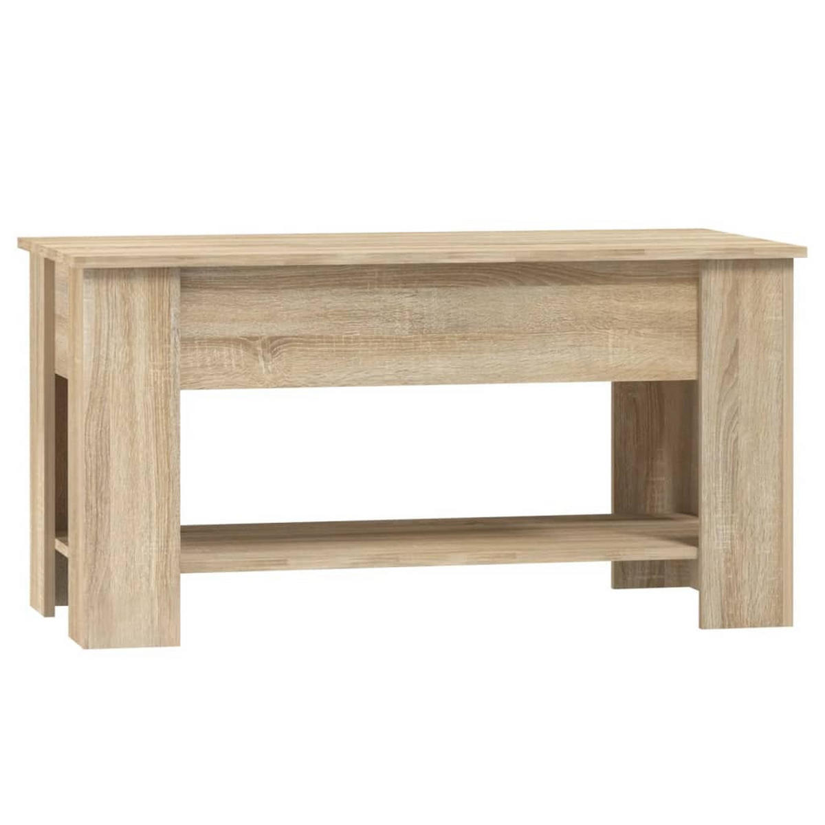 COUCHTISCH Sonoma-Eiche 101x49x52 cm Holzwerkstoff - Braun, Holzwerkstoff (101/49/52cm) - furnicato