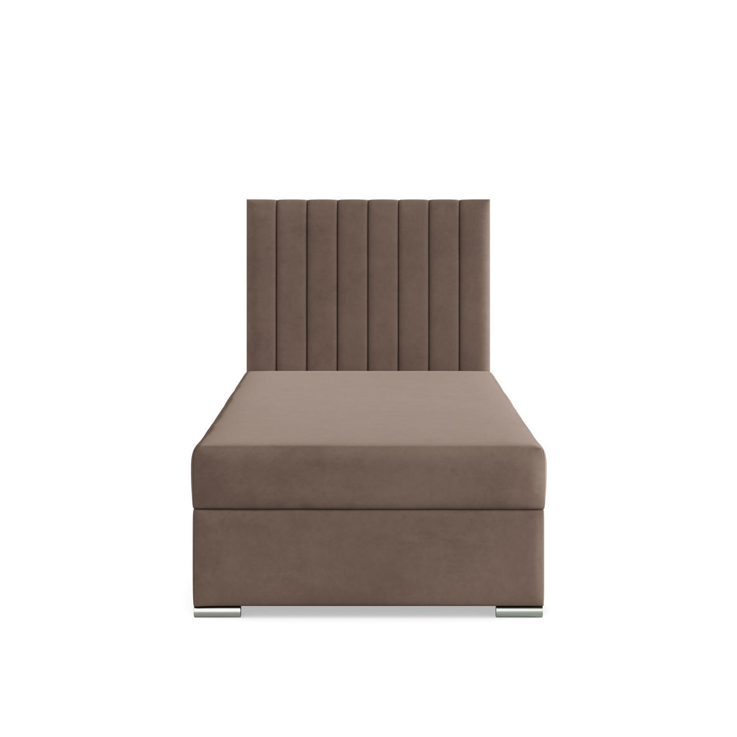 BOXBETT MIT KOPFTEIL 90x200 AGEN, Braun - Braun, Textil (90/200cm) - Mebligo