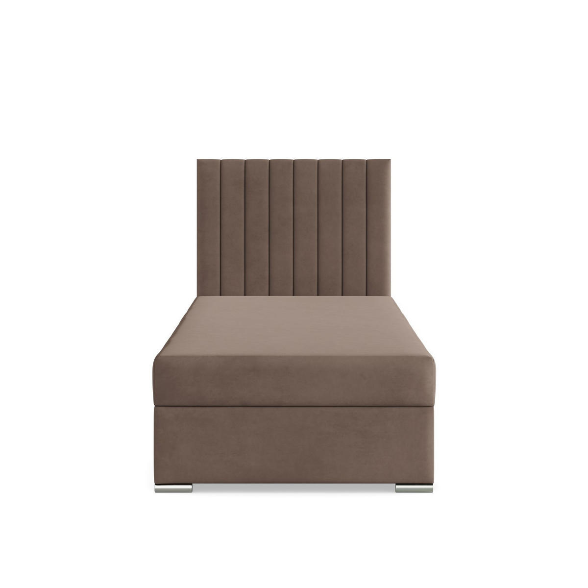 BOXBETT MIT KOPFTEIL 90x200 AGEN, Braun - Braun, Textil (90/200cm) - Mebligo
