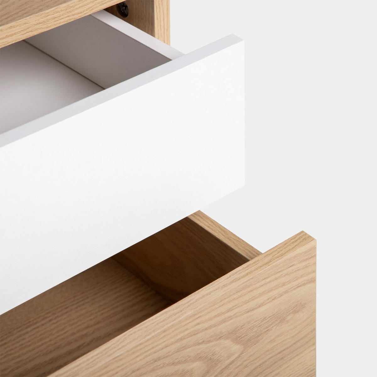 SCHWEBENDER NACHTTISCH Kanye Zweifarbig 40 cm x 30 cm 2er-Set - Multicolor, Holzwerkstoff (40/30/30cm) - Klast Home