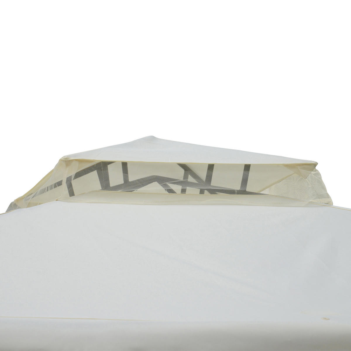 PAVILLON, Grau/Cremeweiß, Polyester, Metall - Creme, Kunststoff (294/265/294cm) - Outsunny