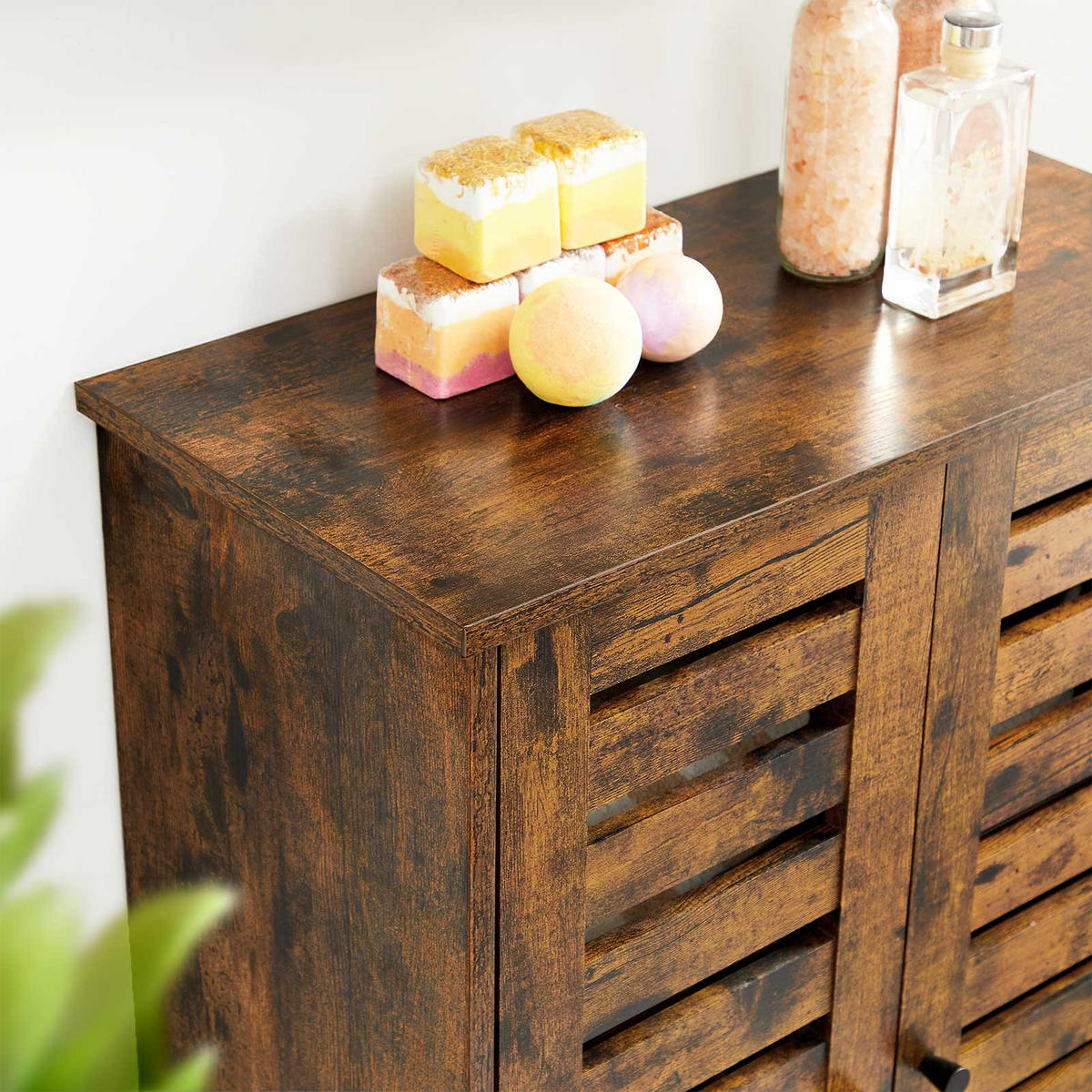 BADEZIMMERSCHRANK AUFBEWAHRUNGSSCHRANK - Braun, Holzwerkstoff (30/82/60cm) - Hansiro