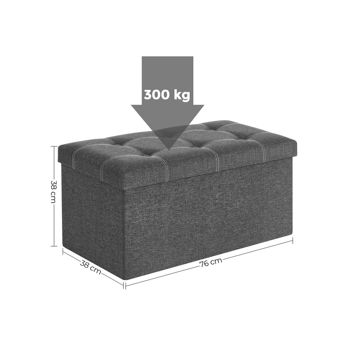 SITZBANK - Grau, Holzwerkstoff (38/38/76cm) - Hansiro