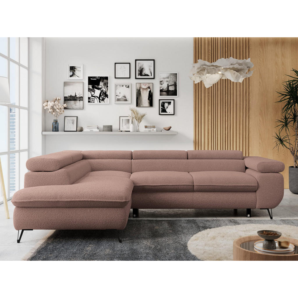 Thumbnail - MKS Ecksofa, Rosa, Textil, 3-Sitzer, L-Form,L-Form, 273x208 cm, Oeko-Tex®, Wohnzimmer, Sofas & Couches, Wohnlandschaften...