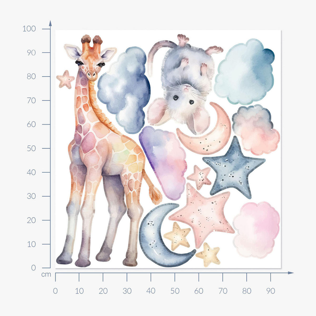 WANDAUFKLEBER 100x95cm - Magische Natur - Multicolor, Kunststoff (100/95/0.1cm) - Wallfluent