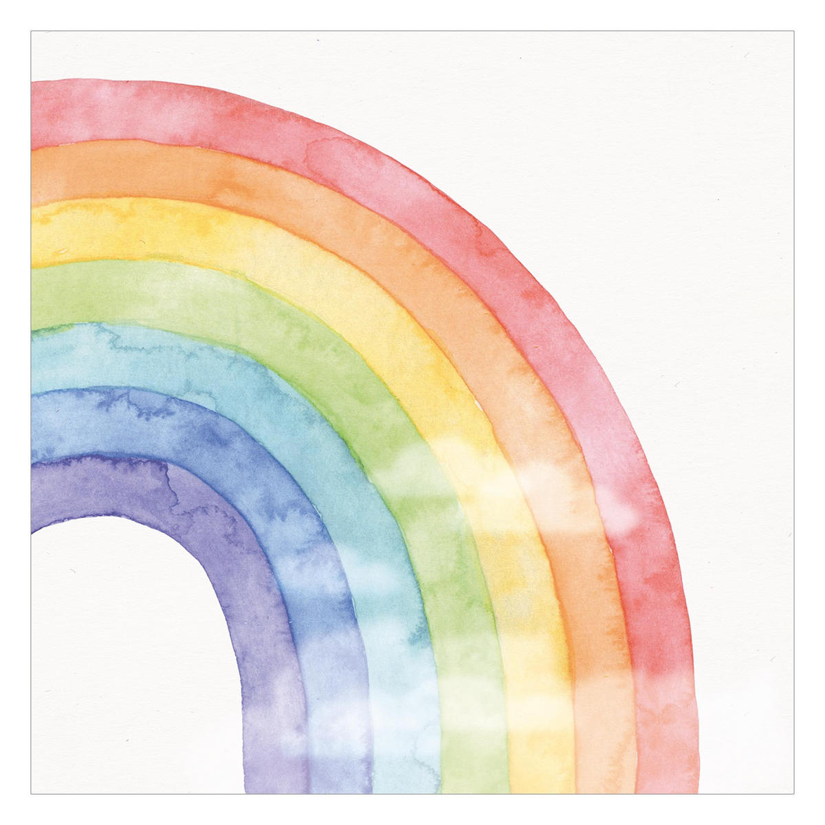 FOTOTAPETE Regenbogen und Wolken Wasserfarben 288/288 cm - Multicolor, Papier (288/288cm) - Bilderwelten