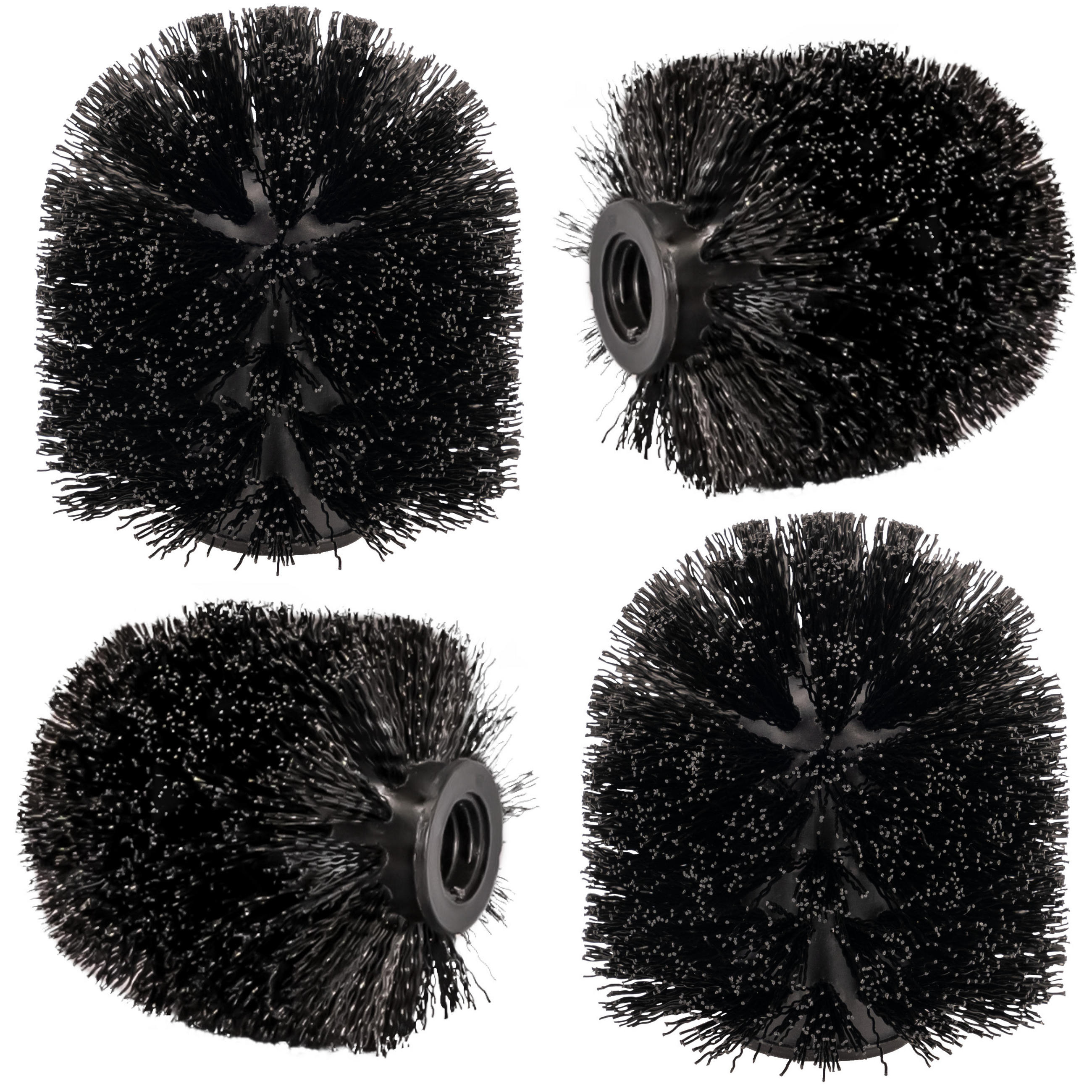 ERSATZBÜRSTENKÖPFE SAVONA 4er-Set, schwarz - Schwarz, Kunststoff (1.5/8cm) - bremermann