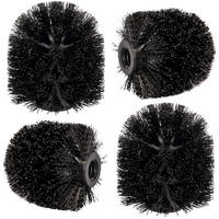 ERSATZBÜRSTENKÖPFE SAVONA 4er-Set, schwarz - Schwarz, Kunststoff (1.5/8cm) - bremermann