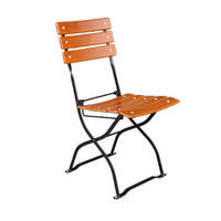 BIERGARTENSTUHL BERGWIESE Mit Armlehne 1-Sitzer 89x42x42cm Eschenholz Schwarz/Braun - Braun, Holz (42/89/42cm) - CHEFGASTRO