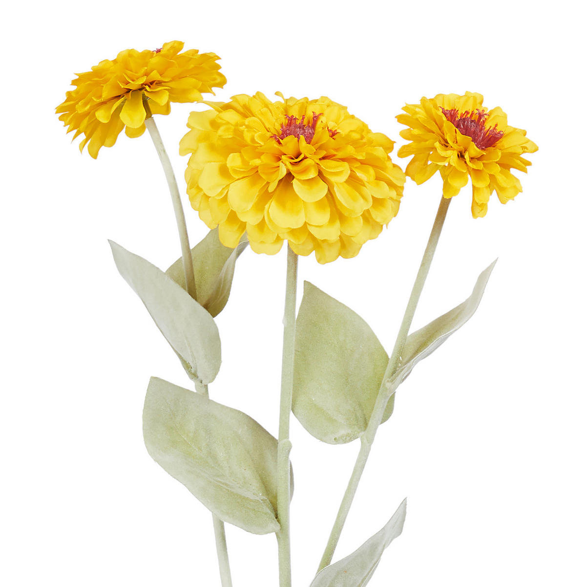 KUNSTBLUME Florista Zinnia - Gelb, Kunststoff (50cm) - Butlers