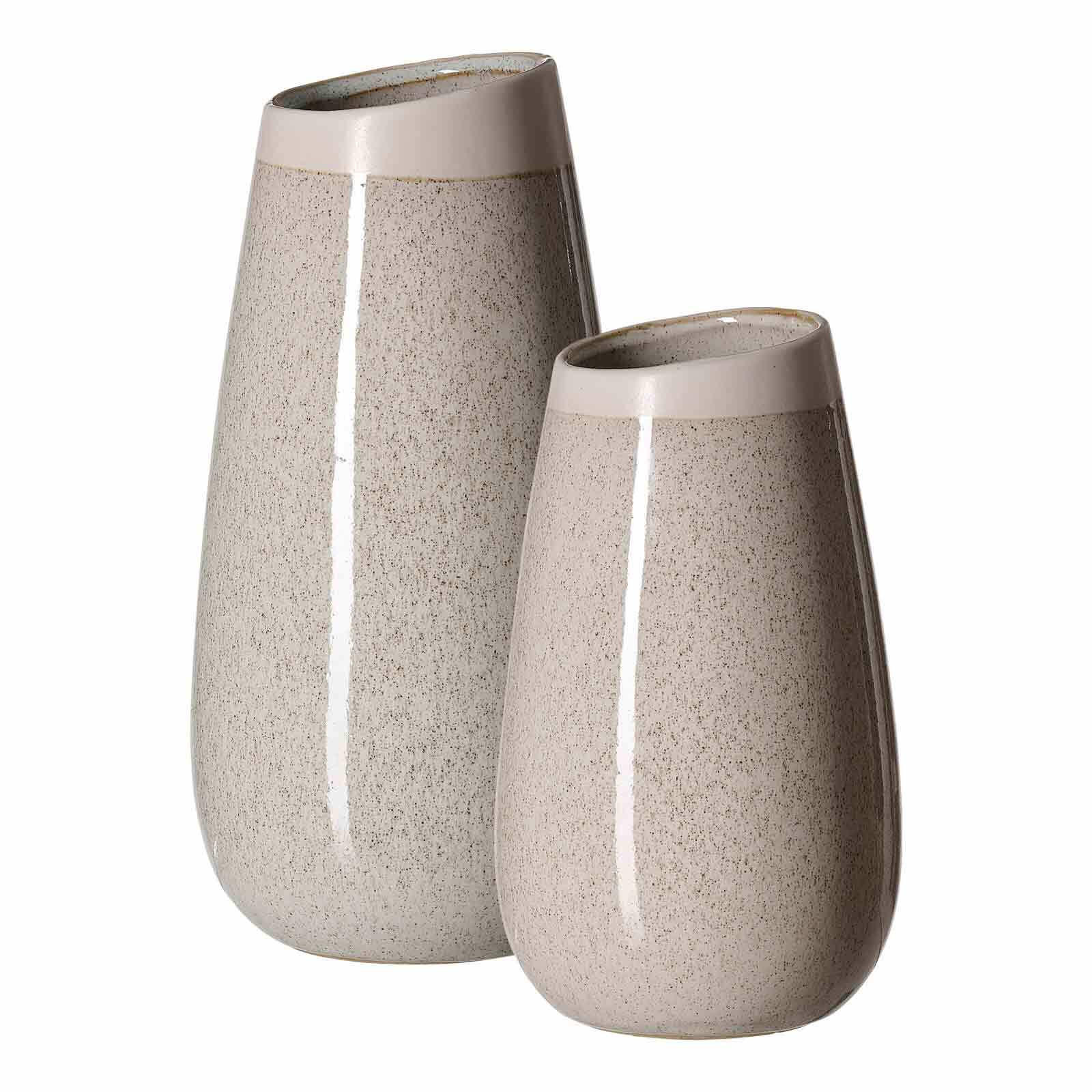 VASEN-SET Sintra beige 2er Set - Beige, Keramik (1cm) - Ritzenhoff Breker